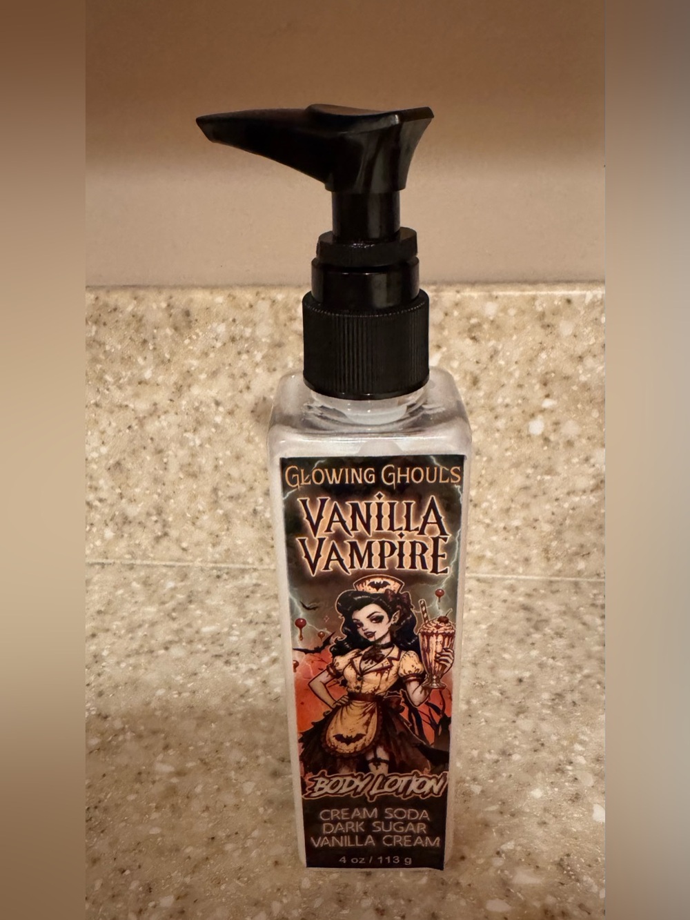 Glowing Ghouls Vanilla Vampire Body Lotion Cream Soda, Dark Sugar, Vanilla Cream